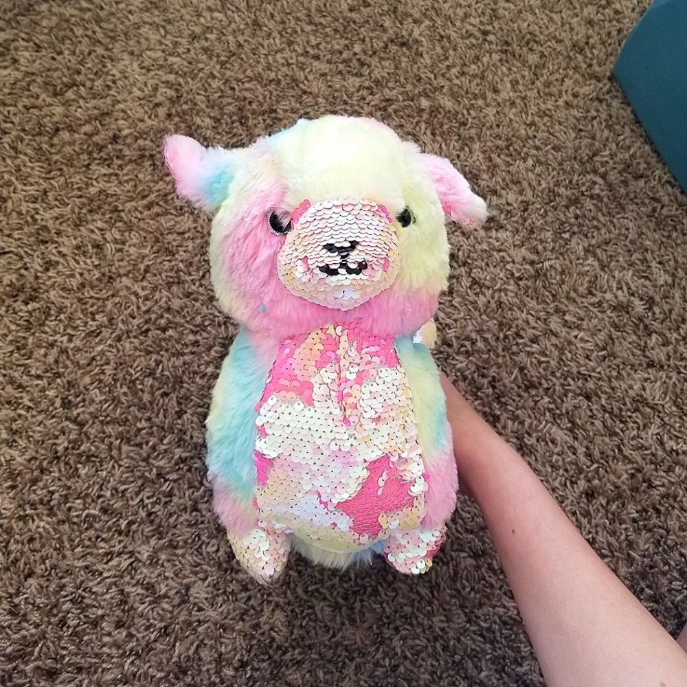 Rainbow Rare Plush Lamb With Wings Flip Sequence!